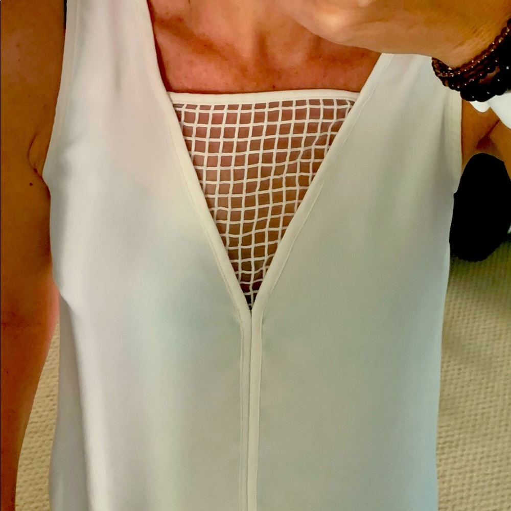 Cream blouse tank
